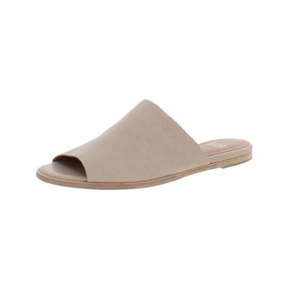 EILEEN FISHER Womens Khaki Beige Class Almond Slip On Slide Sandals Shoes 6.5 M
